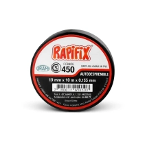 RAPIFIX N450 CINTA AISLADORA PVC NEGRO 19MM X 10M