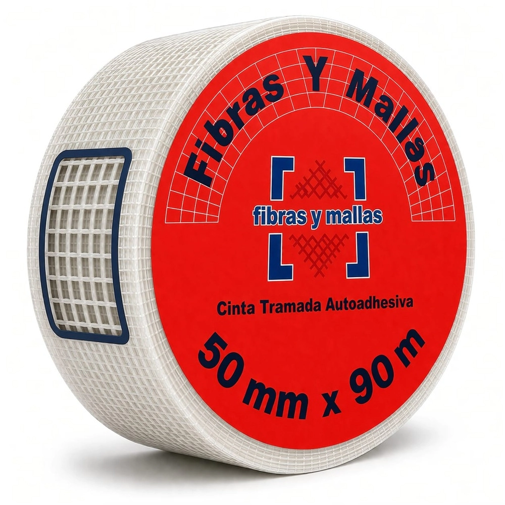 FIBRAS Y MALLAS-CINTA TRAMADA AUTOADHESIVA 5cm x 90M