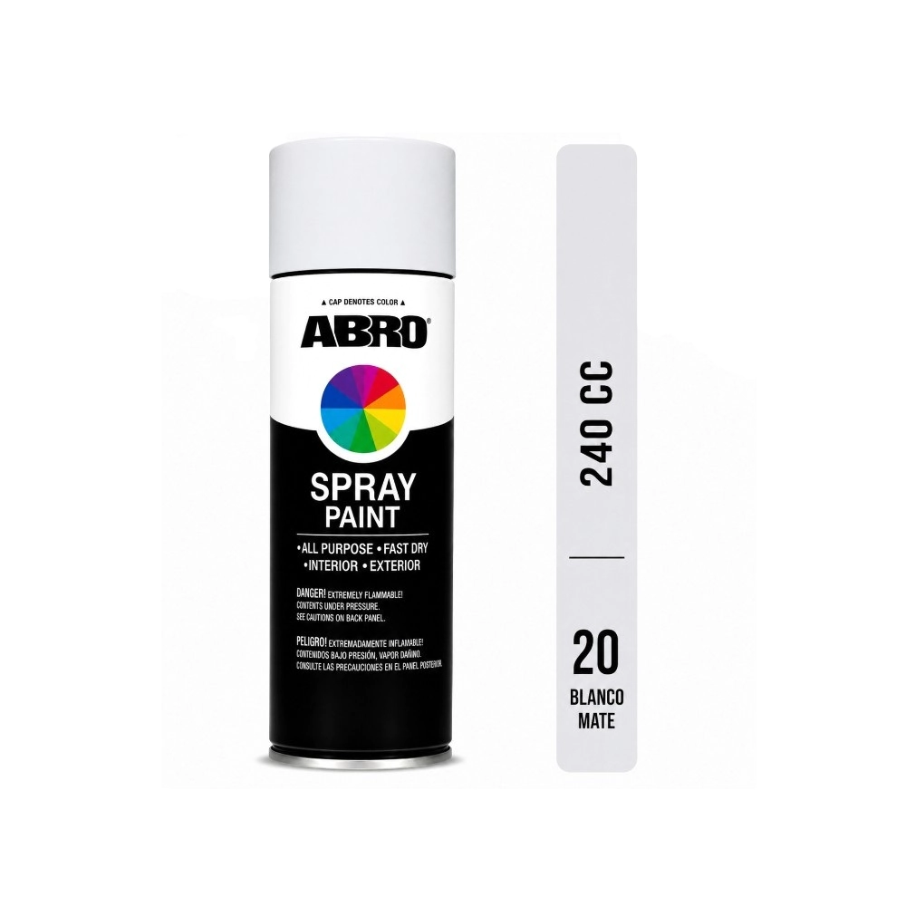 ABRO 240cc AEROSOL BLANCO MATE     (020)