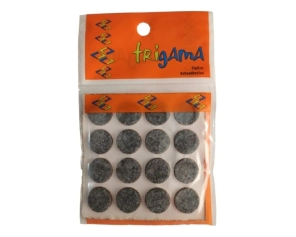 TRIGAMA FIELTRO AUTOADHESIVO CIRCULO 20 MM GRIS