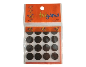 TRIGAMA FIELTRO AUTOADHESIVO CIRCULO 20 MM MARRON
