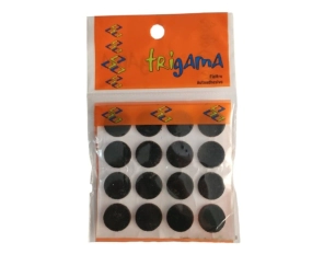TRIGAMA FIELTRO AUTOADHESIVO CIRCULO 20 MM NEGRO