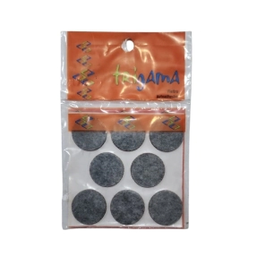 TRIGAMA FIELTRO AUTOADHESIVO CIRCULO 30 MM GRIS