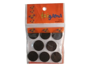 TRIGAMA FIELTRO AUTOADHESIVO CIRCULO 30 MM MARRON