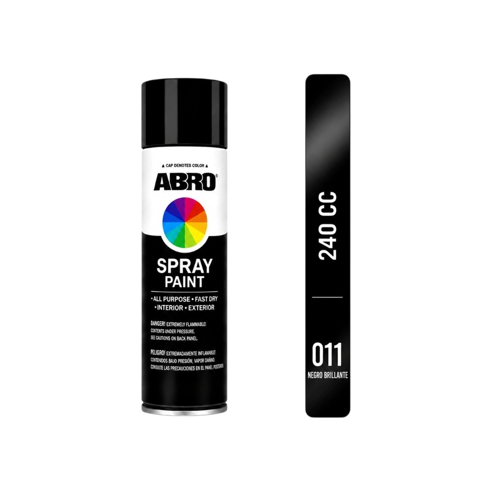 ABRO 240cc AEROSOL NEGRO BRILLANTE  (011)
