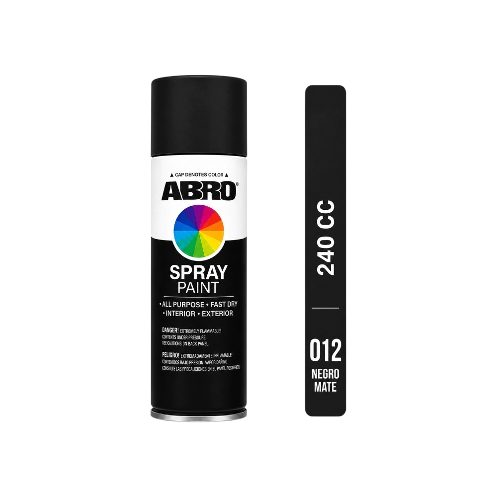 ABRO 240cc AEROSOL NEGRO MATE   (012)