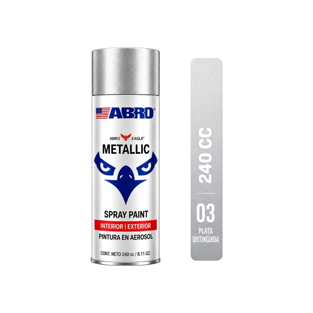 ABRO 240cc AEROSOL PLATA DISTINGUIDA  (003)