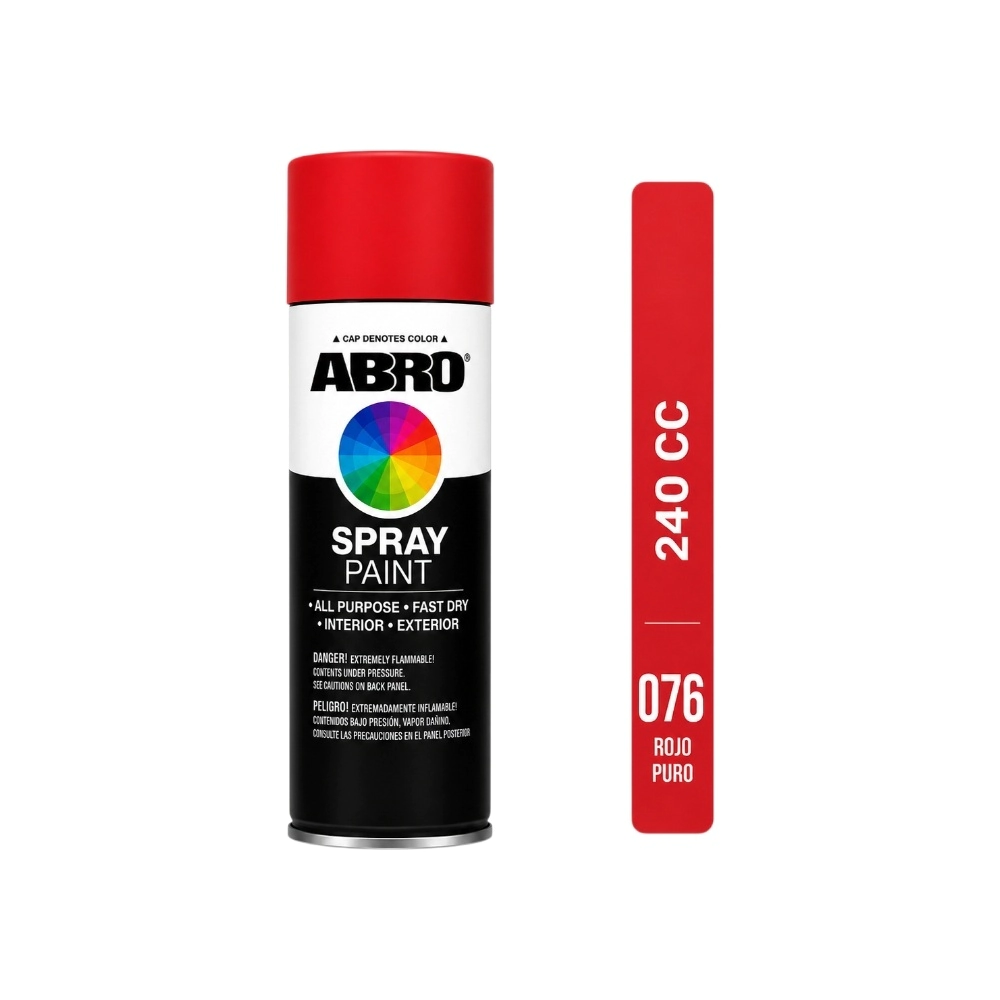 ABRO 240cc AEROSOL ROJO PURO  (076)