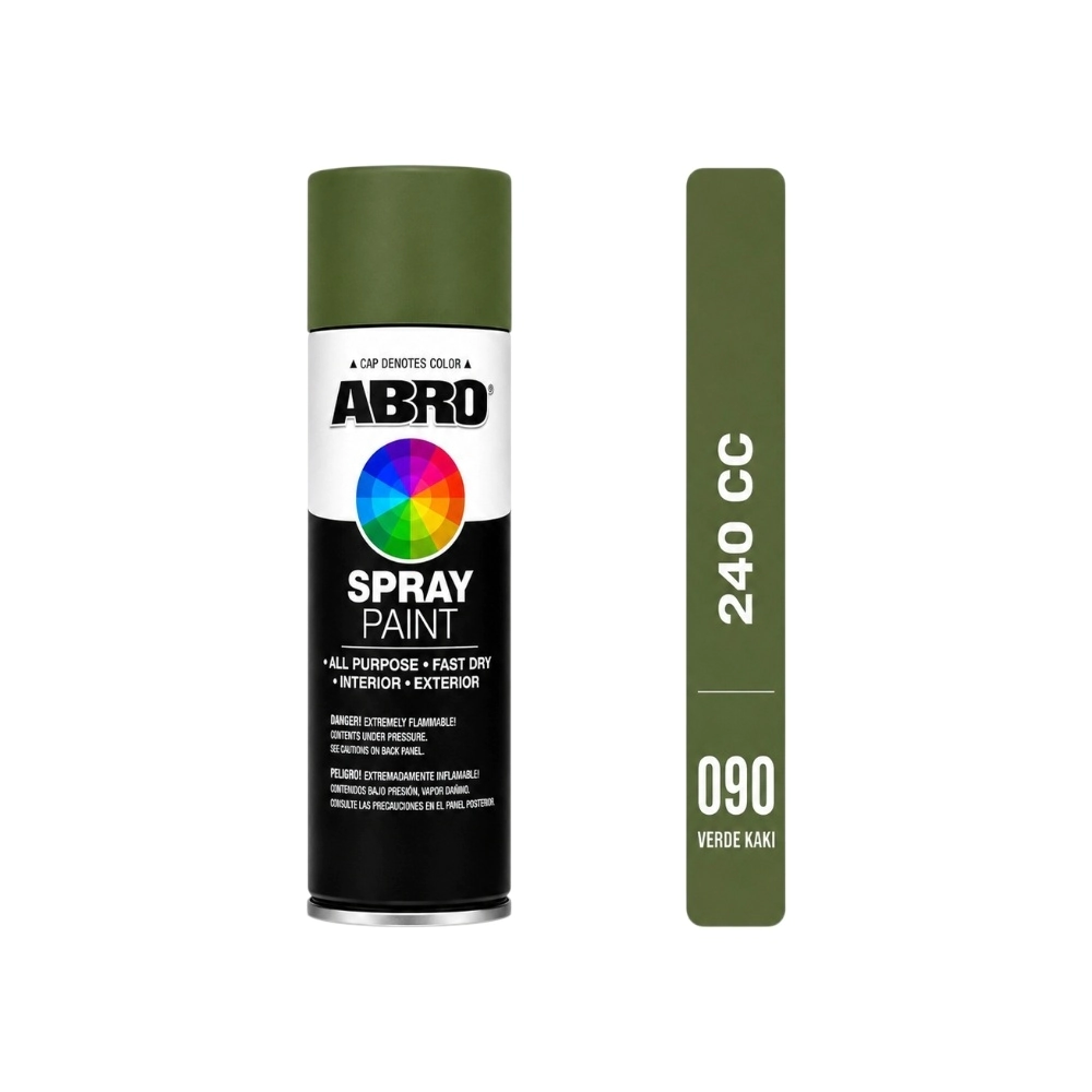 ABRO 240cc AEROSOL VERDE KAKI      (090)