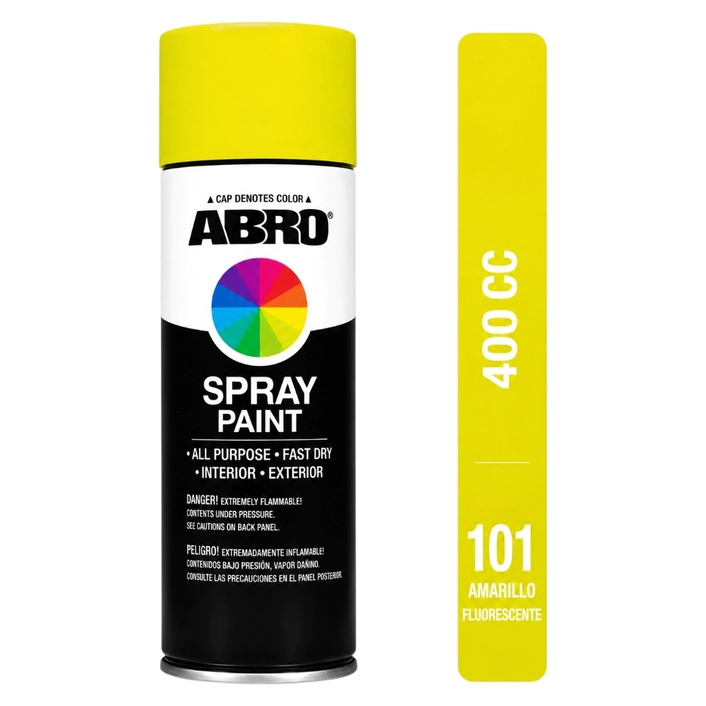 ABRO AEROSOL AMARILLO FLUO 400 cc (101)