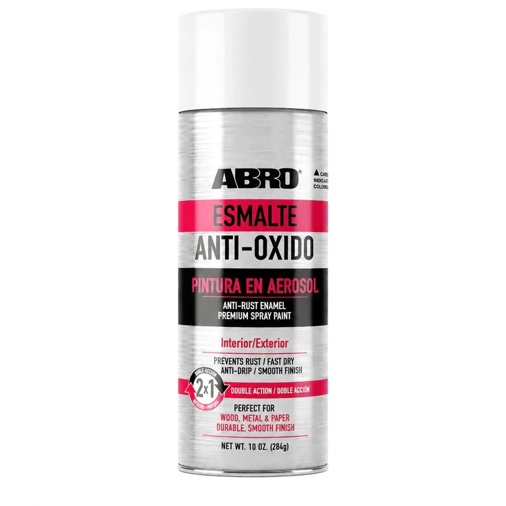 ABRO AEROSOL ANTIOXIDO 2 EN 1 BLANCO BRILLANTE 400 CC