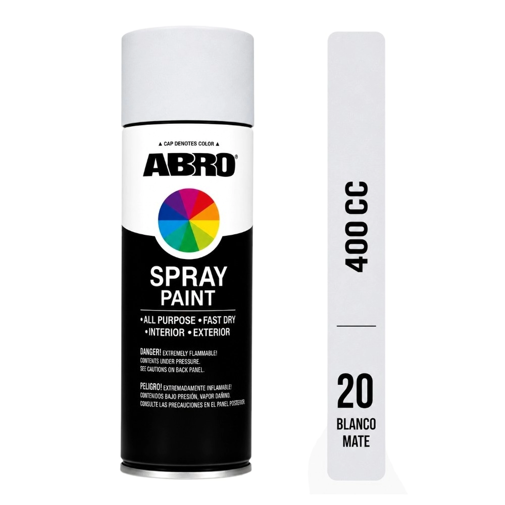 ABRO AEROSOL BLANCO MATE 400 cc (020)