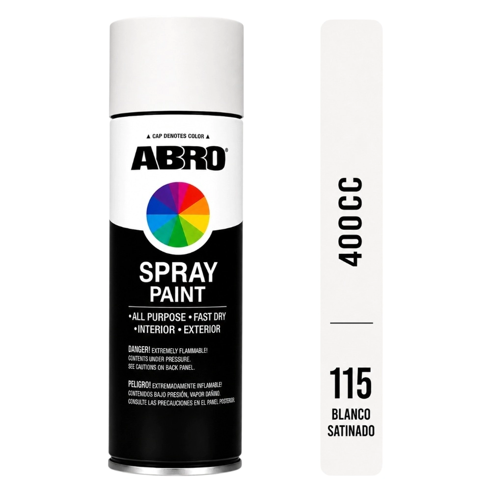 ABRO AEROSOL BLANCO SATINADO 400 cc (115)