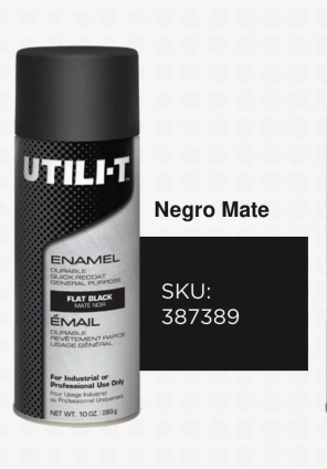 RUST OLEUM UTILI-T NEGRO MATE 283g (387389)