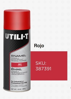 RUST OLEUM UTILI-T ROJO BRILL 283g (387391)