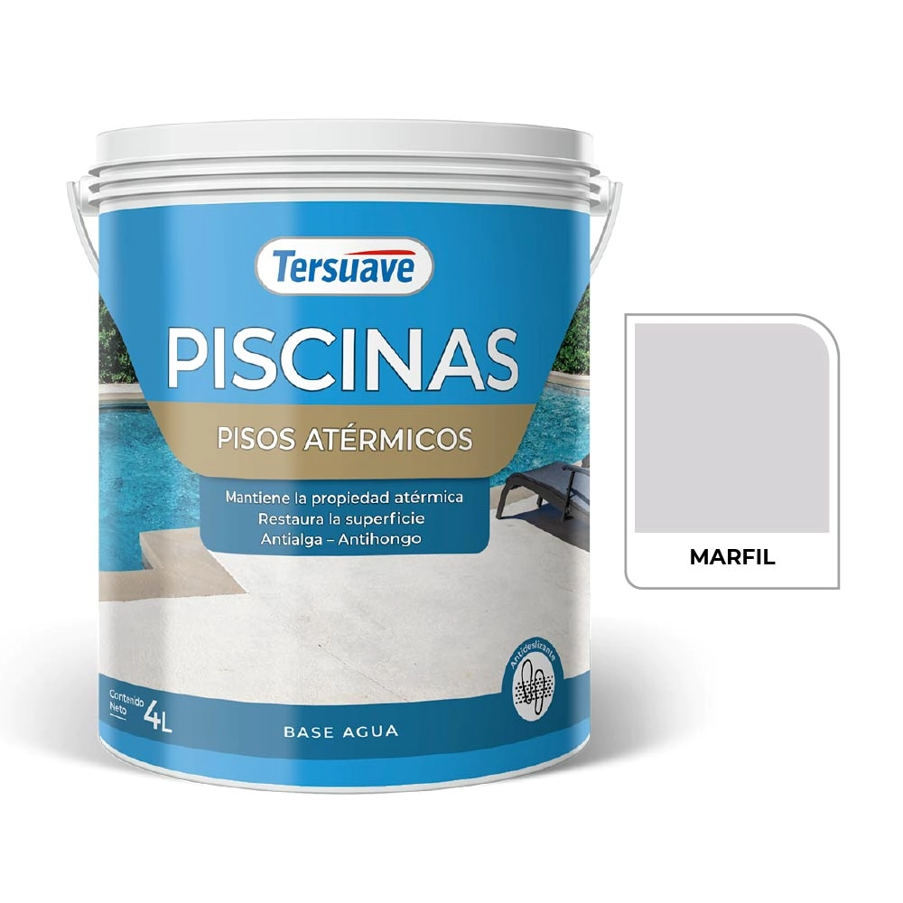 TERSUAVE PISCINAS PISOS ATERMICOS MARFIL 4 LT