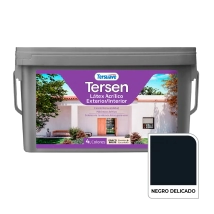 TERSEN LATEX EXTERIOR INTERIOR NEGRO DELICADO 4 LT