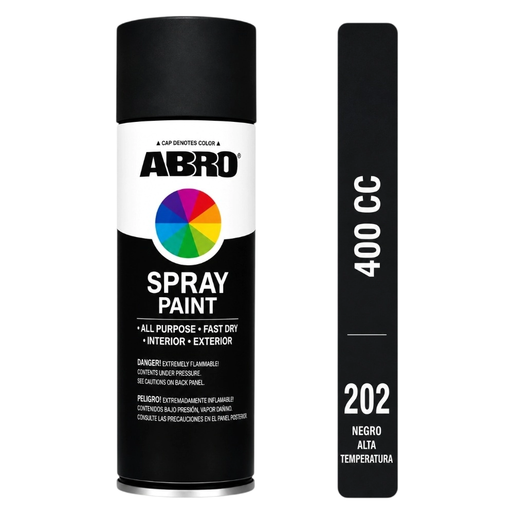 ABRO AEROSOL NEGRO ALTA TEMP 400 cc(202)
