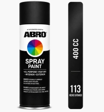 ABRO AEROSOL NEGRO SATINADO 400 cc (113)
