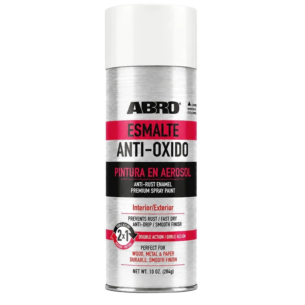 ABRO AEROSOL ANTIOXIDO 2 EN 1 BLANCO SATINADO 400 CC