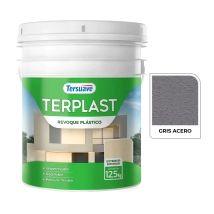 TERPLAST REVOQUE PLASTICO GRIS ACERO 12,5 KG