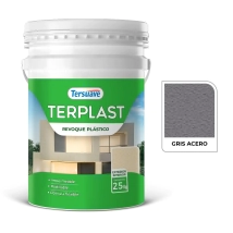 TERPLAST REVOQUE PLASTICO GRIS ACERO 25 KG