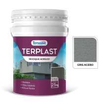 TERPLAST REVOQUE ACRILICO GRIS ACERO 25 KG