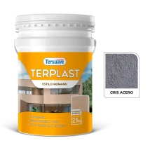 TERPLAST ROMANO MEDIANO GRIS ACERO 25 KG