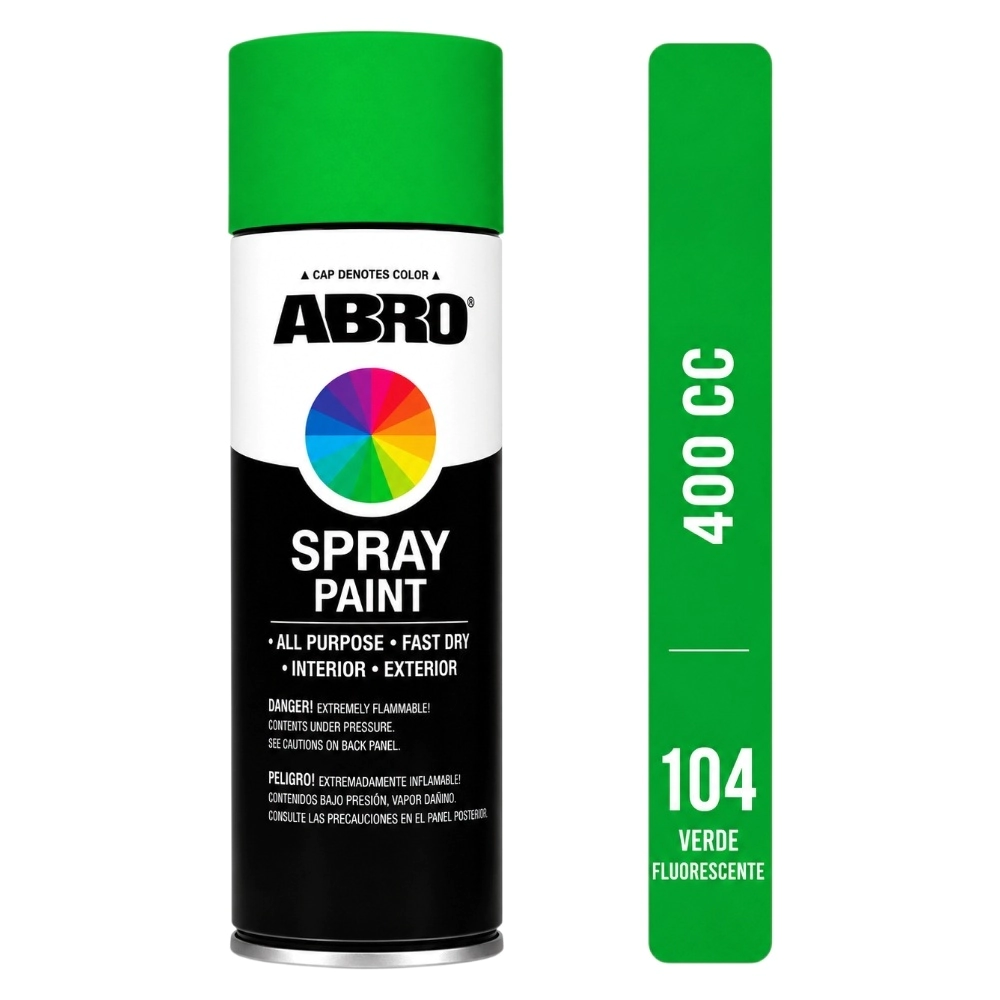ABRO AEROSOL VERDE FLUO 400 cc     (104)