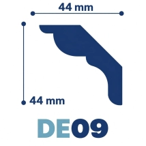 DECOMAR MOLDURA M47 (DE9) 44x44x2000 (Caja:140mt)