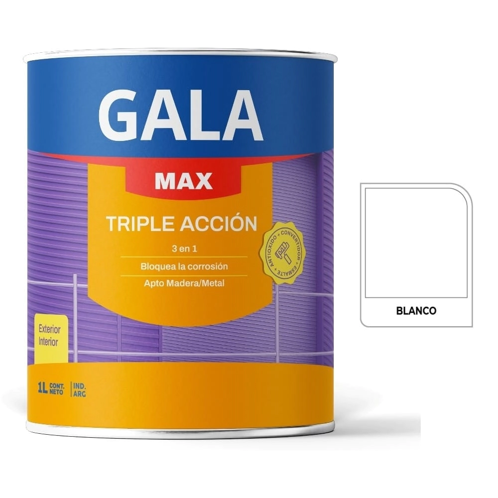 GALAMAX TRIPLE ACCION BLANCO SATINADO 4LT